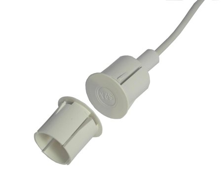 Alarmtech 5901508431127 Høysikkerhetskontakt 23 mm sensor, innebygd 10 m kabel, Alarm & sikkerhet