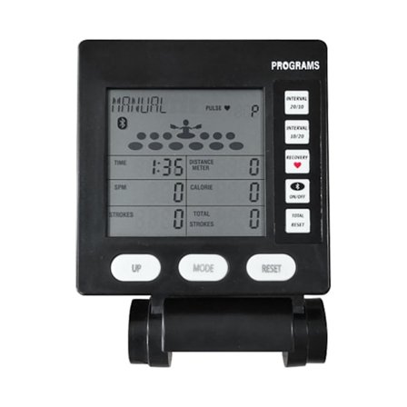 Romaskin med vindmotstand, elektronisk teller, roenhetsdisplayinstrument med Bluetooth