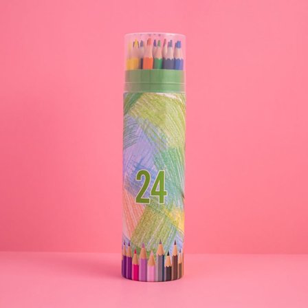 Fargeblyanter for barn i assorterte farger, pakke med 24