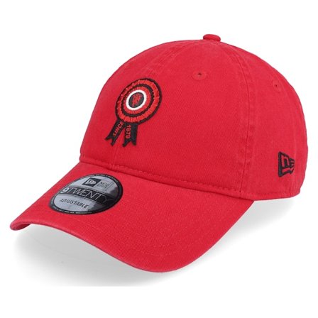 New Era - Rojo unconstructed Gorra - Manchester United Rosette 9TWENTY Red Dad Cap @ Hatstore