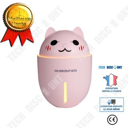 Ilmahöyrystin - Vauva - 320 ml - Ilman johtoa - Ultraääni - Vaaleanpunainen LED