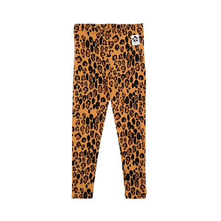 Mini Rodini Basic Leopard Leggings Barnkläder stl. 86-152 Beige 80/86