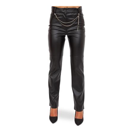 Patrizia Pepe Leather Bukser Sort, Dame Læderbukser