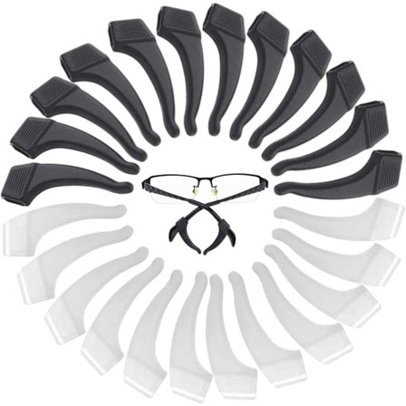Briller Øregreb - Børn og Voksne Sports Brille Rem Holder, Brilleholder, Silikone Anti-Slip Holder Til Briller, Brillebøjle Spids, 12 par