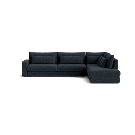 Sevilla Ecksofa, rechts in Modesto Dunkelblau, einfarbig, modernes Design, komfortable Polsterung, hochwertige Verarbeitung, Höhe 85cm