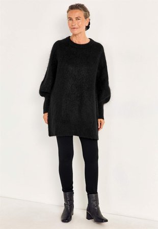 Cellbes of Sweden - Tunika Premium i mohair- og uldblanding i sort til damer i størrelse 46/48