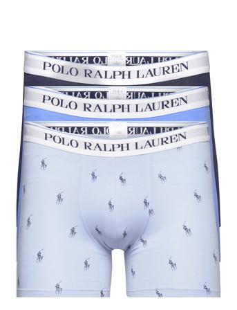 Stretch Cotton Boxer Brief 3-Pack Blue Polo Ralph Lauren Underwear