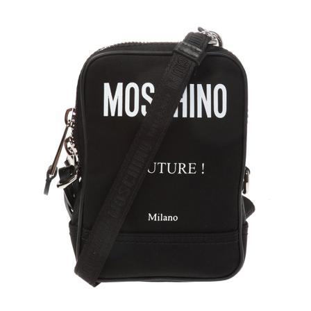 Moschino Logo-printed shoulder Tas , Zwart , Heren , Maat: ONE Size