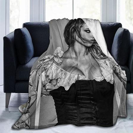 Amber Heard filt Ultramjuk flanellfilt 3d- print Fluffig plyschfilt Sängdekoration Sängfilt för vardagsrumsrum Sovrumsdekoration (3 storlekar)-a 