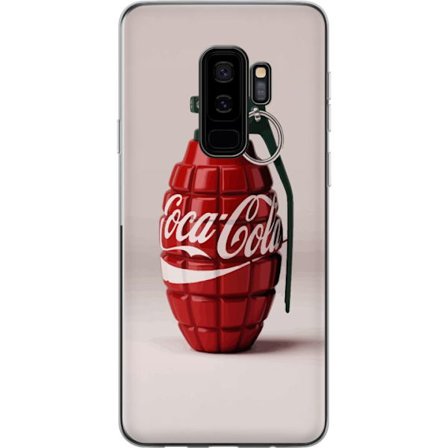 Kompatibel Mobilcover til Samsung Samsung Galaxy S9+ Kunstnerisk illustration af Coca Cola granatæble i rødt og grønt, pop art inspireret motiv med