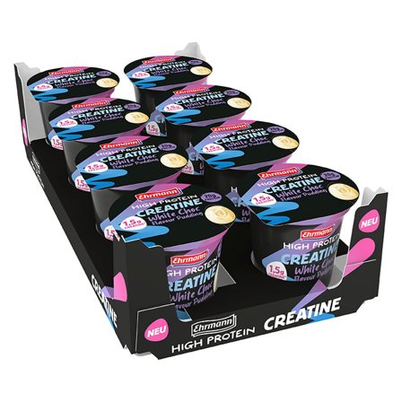 8 x Ehrmann High Protein Creatine Pudding 230 g White Chocolate