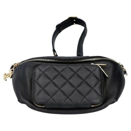 Chanel Vintage, Pre-owned Leather crossbody-bags Zwart, Dames, Maat:ONE Size,leer