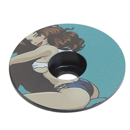 Cykelheadset-skydd PVD-vakuumbeläggning Aluminiumlegering Headset Top Cap Vattentät Rostfri Headset Cap för Mountainbike