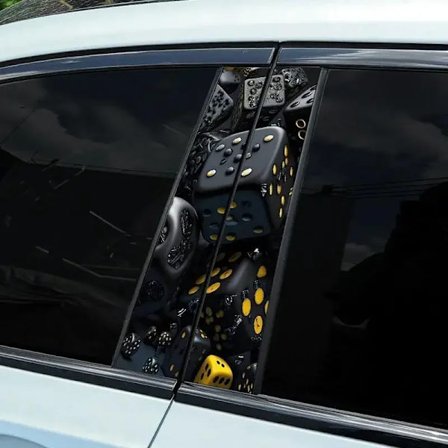 Hauskat noppatyyliset auton B-pilarin tarrat, vedenpitävät, naarmuuntumista estävät, auton ulkopintaan sopivat lisävarusteet, sopivat kaikkiin 