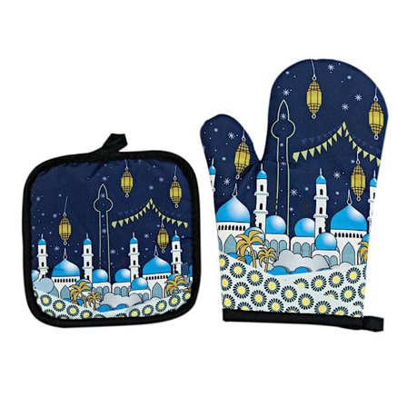 Bakhandskar mot värme Eid Mubarak Ugnvantar STYLE A STYLE A