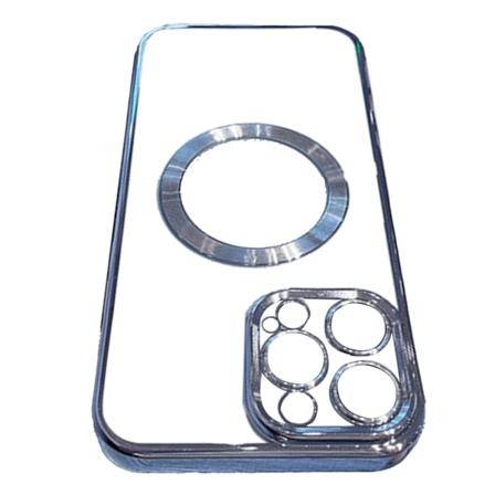 Trendigt elektropläterat magnetiskt sugfodral med full täckning och stötsäkert telefonskydd för iPhone Far Peak Blue för iPhone13Pro