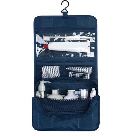 Toilet taske til rejser med kroge - en rejseorganisator - mørkeblå