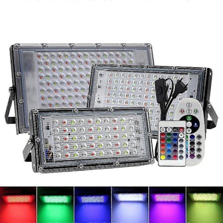 Led RGB Kohdevalo 50W 100W 150W Ip65 Ulkovalaisin Ac220v RGB Heijastin Projektorilamppu Värillisen Kaukosäätimen Kanssa