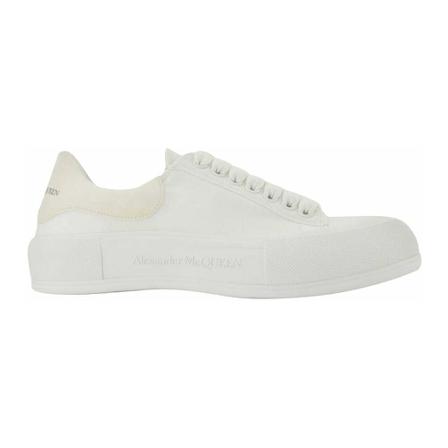Alexander McQueen Pre-owned, Pre-owned Sneakers Wit, Heren, Maat:42 EU,Katoen,multicolor