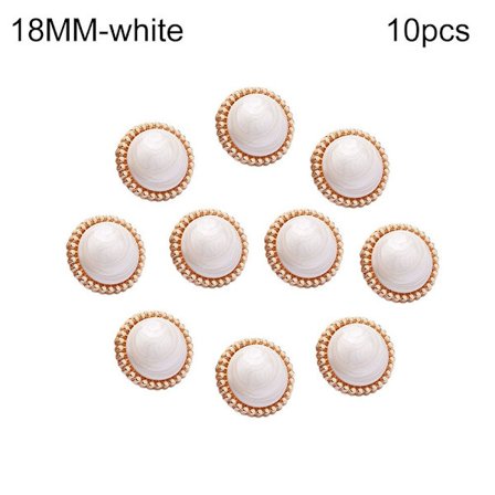 10 kpl Pearl Buttons Paidan napit VALKOINEN 18MM10 KPL 10 KPL