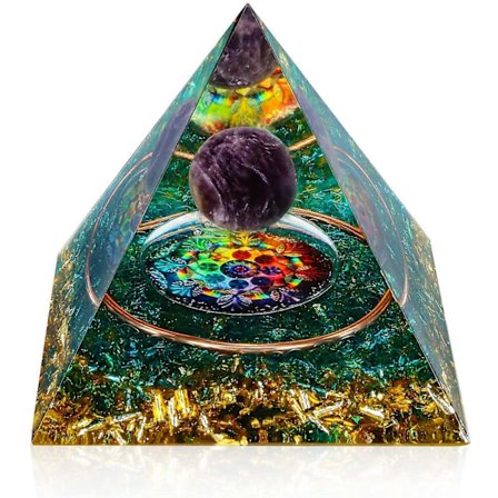 Pyramide for Positiv Energi 2.32.3in Orgonit Krystaller Beskyttelseskrystaller Energi Generator til Stress Reduktion Healing Meditation Tiltræk Rigdom
