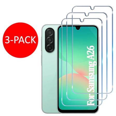 3-Pak Samsung Galaxy A26 Skærmbeskytter Hærdet Glas Premium