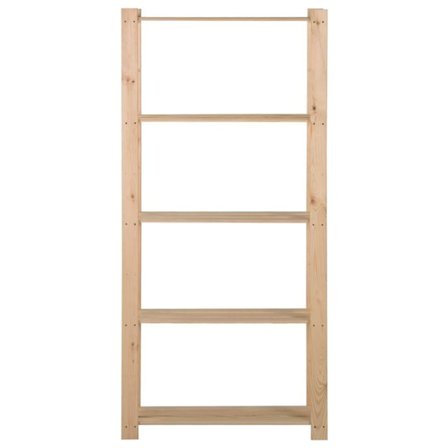 vidaXL Lagerhylla 5 hyllplan 80x28,5x170 cm massiv furu