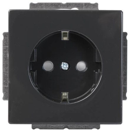 ABB 20 EUC-81 Vägguttagsinsats 1-vägs Antracit, Strömbrytare & vägguttag