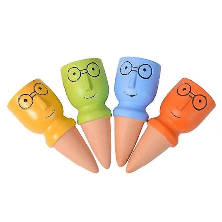 Vandingspigge 4-pak, søde selvvandingsanordninger til planter til ferien, langsomt vandingssystem til indendørs brug