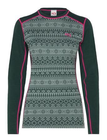 Mina Ls Sport Women Sport Clothing Sport Base Layers Sport Base Layer Tops Green Kari Traa