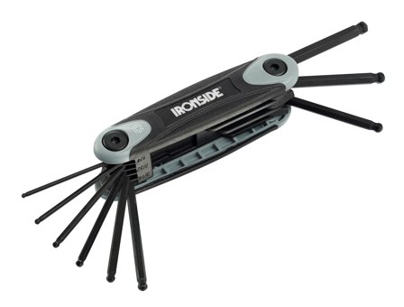 Ironside 114020 Unbraconøkkelsett foldbare, 5/64–1/4", Håndverktøy