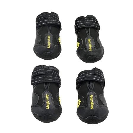 4 stk. Vinter Hundesko til Hvalpe Casual Anti-slip Sne Støvler Varme Hundestøvler Størrelse 8 (sort)Sort Black