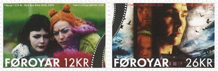 Færøerne - 125 år med film - Postfrisk sæt 2v