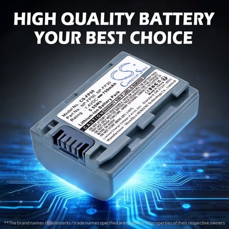 Batteri til kamera til Sony DCR-SR40, DCR-DVD703E, DCR-HC17 osv.