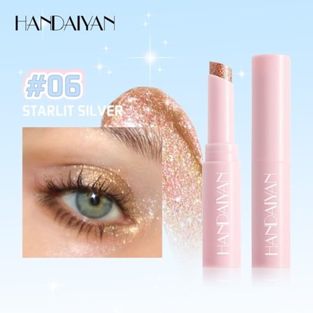 Jelly øjenskygge stick tynd tube 6 farver fin flash HANDAIYAN delikat perlemors jelly highlight øjenskygge stick