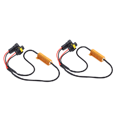 2 KPL Kuormavastusadapteri 50W 6Ω H11 880 881 LED Metallinen suuntavilkuille / sumuvaloille