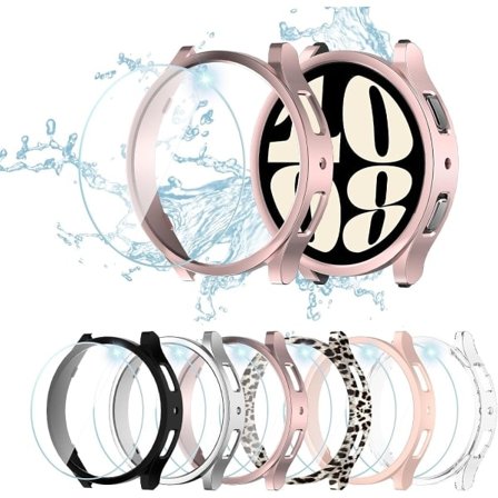 [6+8-pack] Kompatibel med Samsung Galaxy Watch 6 40 mm skal, 6 IC