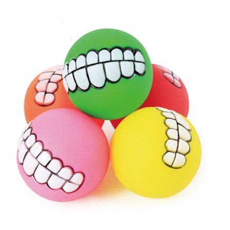 6-pak hundeball, morsomme hundeballer hundetyggeleker med lydmønster