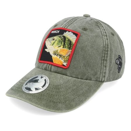 Skillfish - Grön unconstructed Keps - Perch Box Vintage Washed Bottle Green Dad Cap @ Hatstore