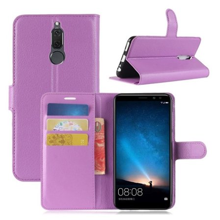 Huawei Mate 10 Lite Enfärgat vikbart fodral - Lila