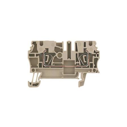 Weidmüller ZDU 2.5 Gjennomgangsradsplint beige, 0,5–4 mm², 24 A Lengde: 59,5 mm, Elfordeling & strømforsyning