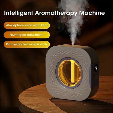 Älykäs Aroma Diffuser Ilmanpuhdistin Digitaalinen Näyttö Kasvi Eteeriset Öljyt 4 Vaihdetta Seinäkiinnitys Pöytämalli U