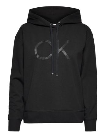Shine Logo Reg Hoodie Hoodie Svart Calvin Klein