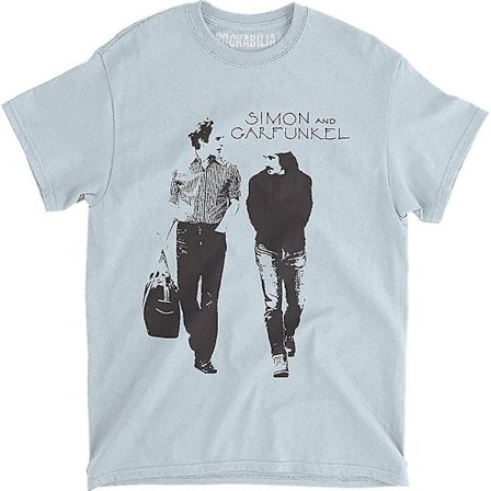 Simon & Garfunkel Walking Slim Fit T-shirt för män Blå