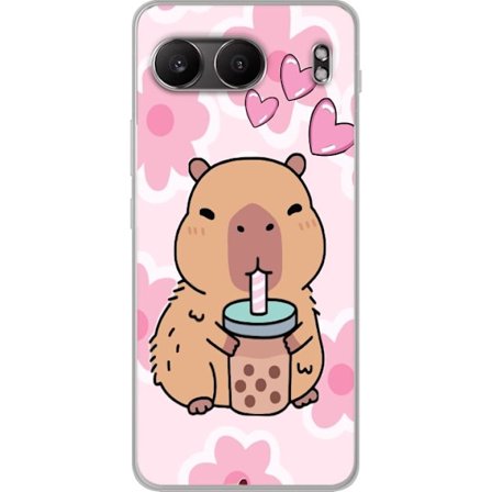 Kompatibelt Mobilskal till OnePlus OnePlus Nord 4 Kawaii Capybara Hjärtan Anime Stil Söt Design Djurmotiv TikTok Populärt Present Tjej
