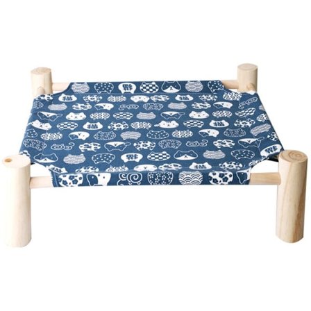 Husdjursbädd för katt hund bärbar upphöjd sommar andningsbar avtagbar upphöjd kattunge valp bo bädd slitstark canvas B