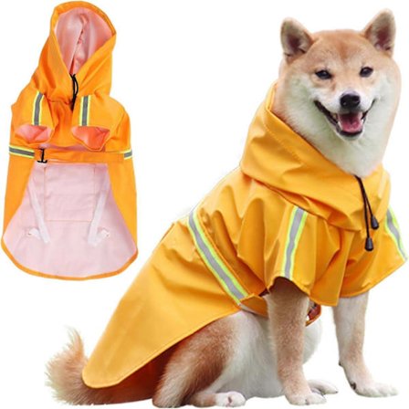 Hunderegnfrakker Vanntette, Refleks Hund Regnfrakker Hund Regnjakke Klær for Utendørsjakt Vandringsklær