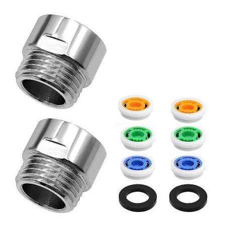 Flowbegrænser bruser vandbesparende til bruser, 2 stk. vandbegrænsersæt D, op til 70 % vandbesparelse