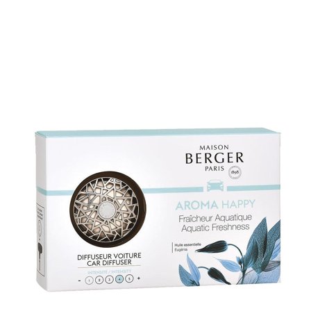 Maison Berger Paris Diffuseur Voiture Aroma Happy Fraîcheur Aquatique - Profumo per Automobile