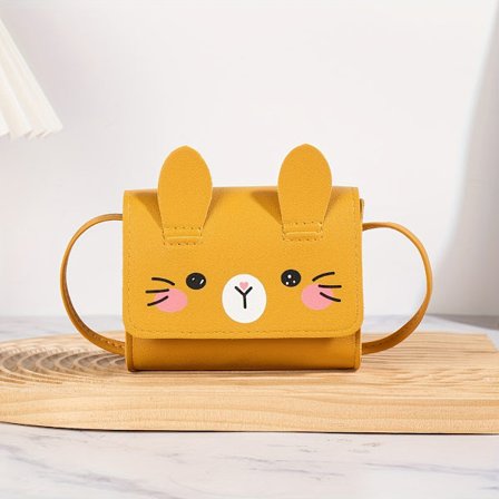 Yndig tegneserie kaninører syntetisk skuldertaske til piger